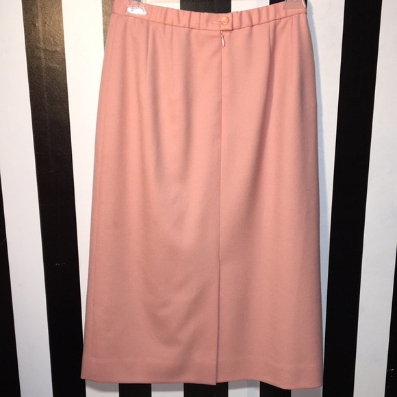 Vintage Pale Pink Pendleton 100% Wool Pencil Skirt Size XS Woman’s Pin-Up Vibes - Picture 6 of 10